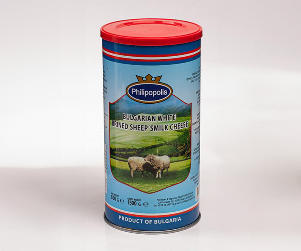 White brined cheese from sheep’s milk – metal EO packaging