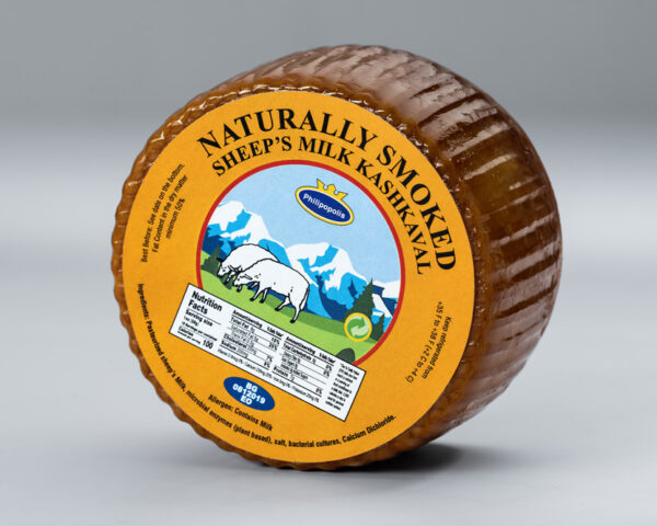 Kashkaval from sheep’s milk ~430G – naturally smoked (approx. weight)